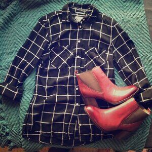 Button Down Plaid Blouse XS